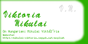 viktoria mikulai business card